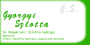 gyorgyi szlotta business card